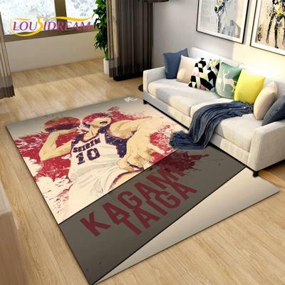Kuroko's Basketball Anime Cartoon Area Rug,Carpet Rug for Living Room Bedroom Sofa Doormat Decoration, Kids Non-slip Floor Mat