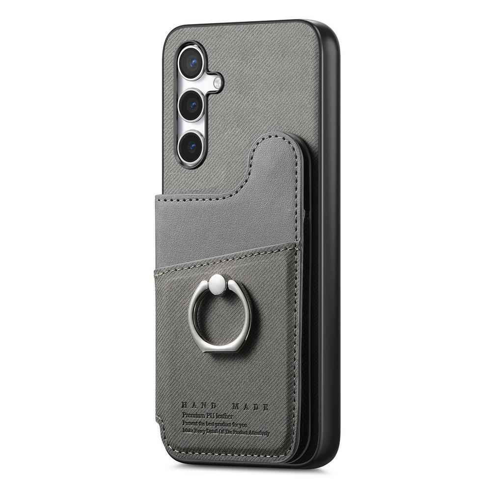 Wallet Double Button Magnet Leather RFID Card Case for Samsung Galaxy A56 A36 A26 A16 A06 A07 A57 A 16 56 A17 5G Flip Back Cover