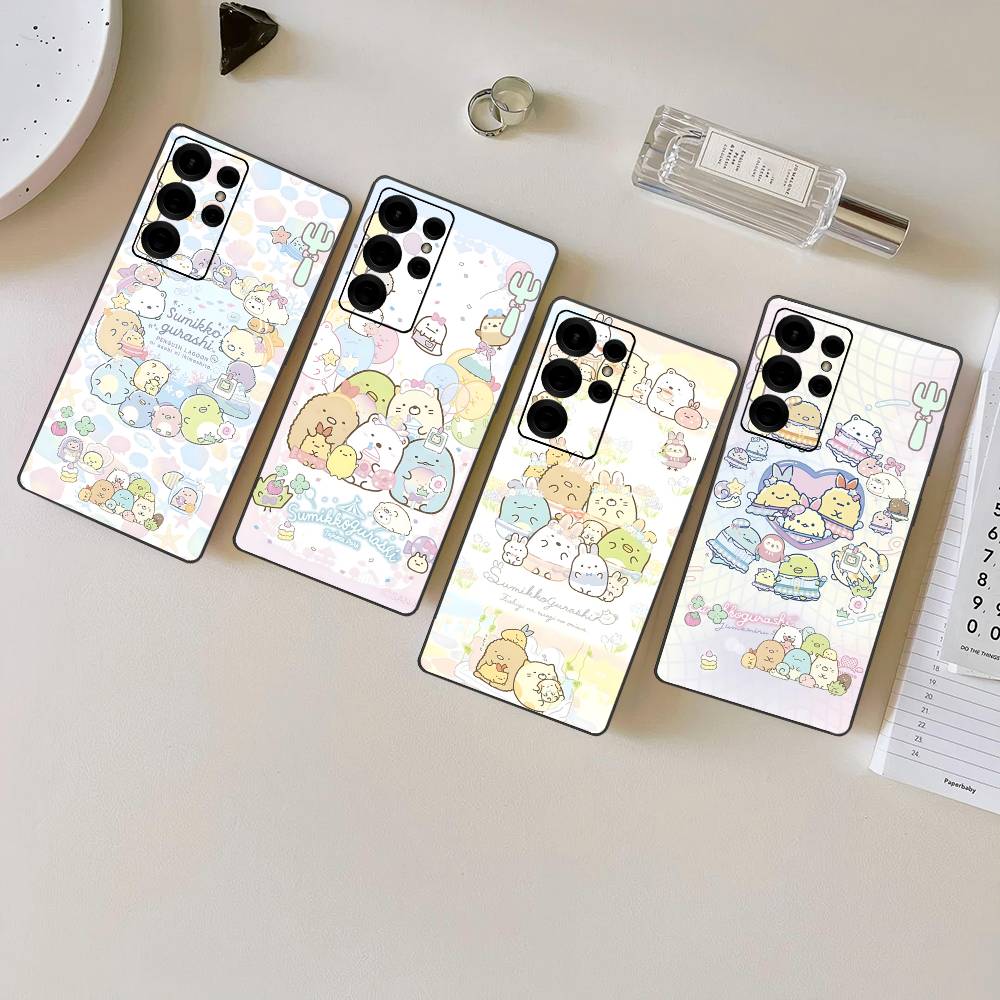 Anime S-Sumikko G-Gurashi Phone Case For Samsung S 24 fe 25 Ultra plus 20 lite 21 30 22 23 24 22 Ultra 5G Fundas