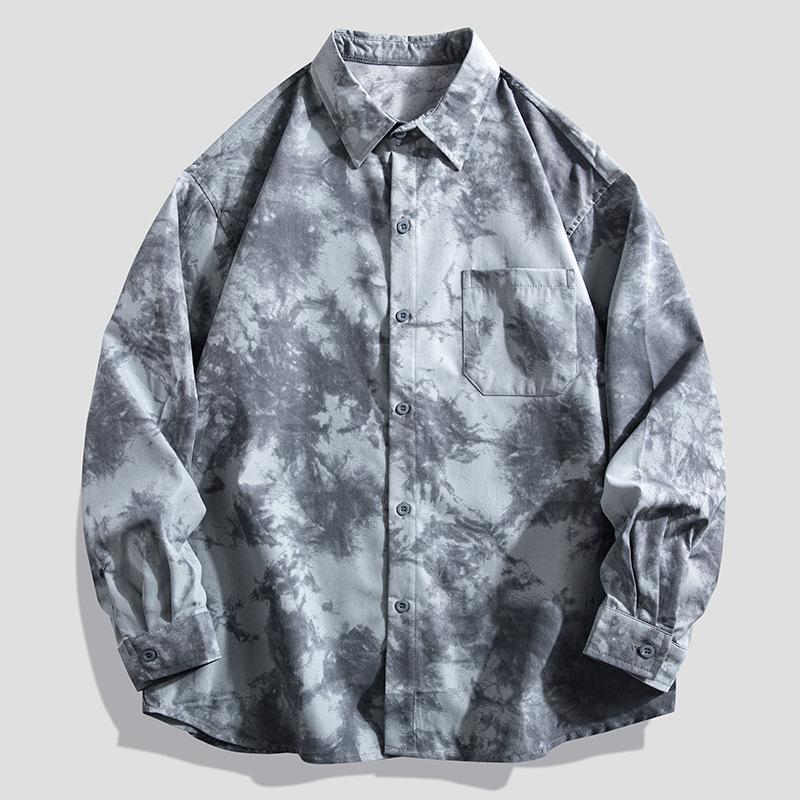 Spring Shirt Men's Korean Version Loose Collared Long Sleeved Pure Cotton Shirt Couple Jacket