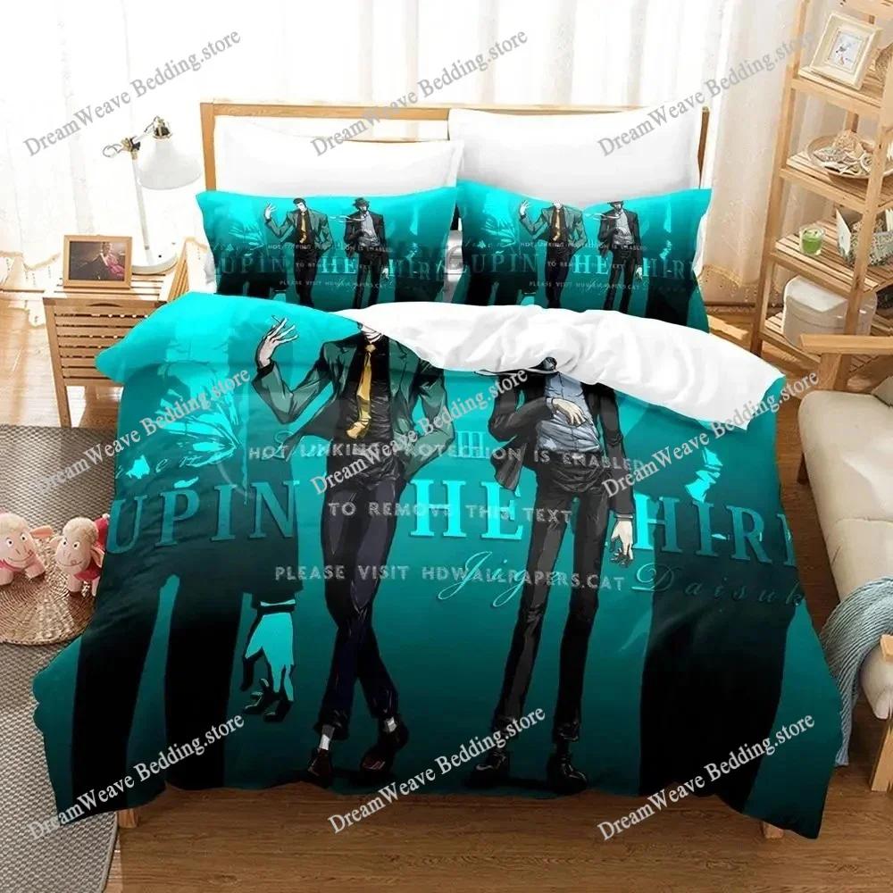Lupin 2D Print Anime Duvet Cover Set Single Double Queen King Size Bedding Set For Boys Duvet Cover Bed Set Quilt Cove963