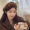Woolen Beret Woman Shows Face Small Autumn and Winter Baby Bear Retro Cartoon Fashionable Temperament Painter Hat Woman