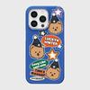 Luxury Clmj Korean ins Sticker Phone Case for iPhone 17 16 15 14 13 12 11 Pro Max X XS XR Plus Air Glossy Film Hard PC Cover
