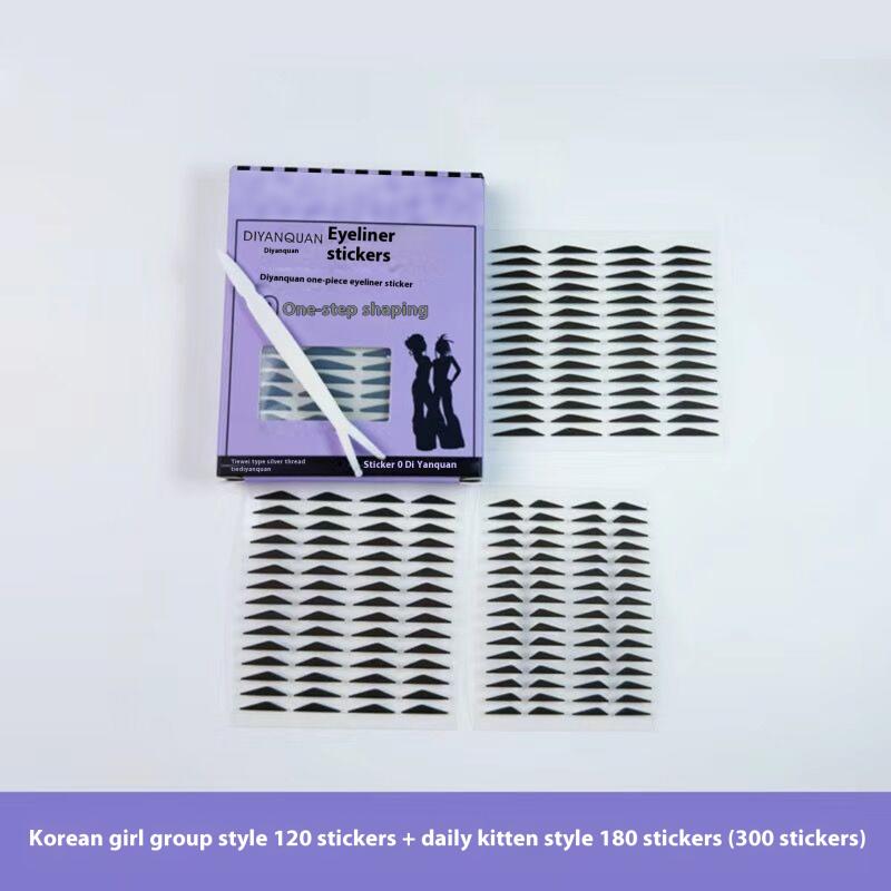 

300 шт./Коробка Водостойкие Наклейки-Штампы для Подводки для Глаз Цельное Формование Легко Использовать Водостойкие Потостойкие Потостойкие чёрный