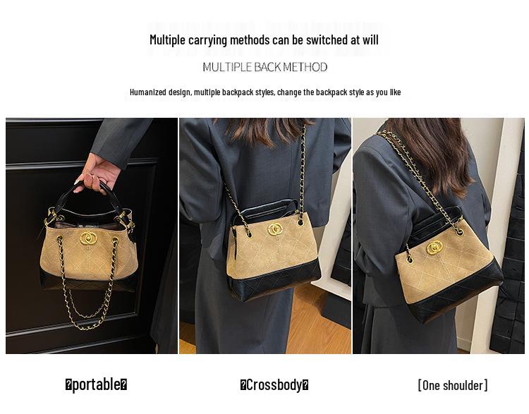 Europäische & Amerikanische Retro Matte Argyle Kette Tragetasche – Duftstil Crossbody für Damen, 2025 Edition