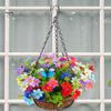 Spring Simulation Flower Hanging Basket No Need Water Non-fading Beautiful Realistic Home Decoration Artificial Flowers Hanging Pot Decoration