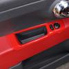 För FIAT Abarth 500 2010-2022 ABS Kolfiber Bil Backspegel Justeringsknapp Dörrförvaringslåda Panelram Kåpa Dekoration Klistermärken