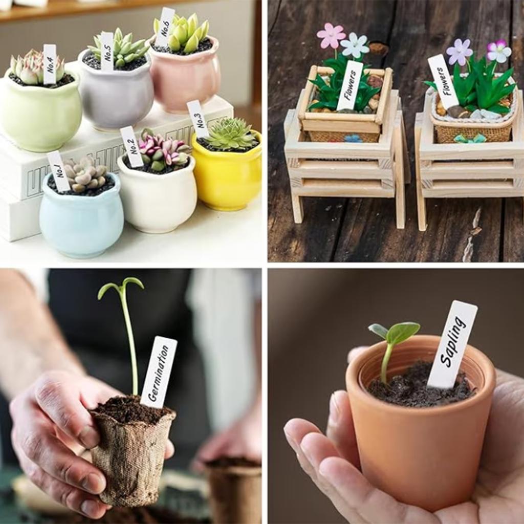 200 st/påse, Återanvändbara Vattentäta Plastväxt Blomfröetiketter Markörer Trädgårdsetiketter