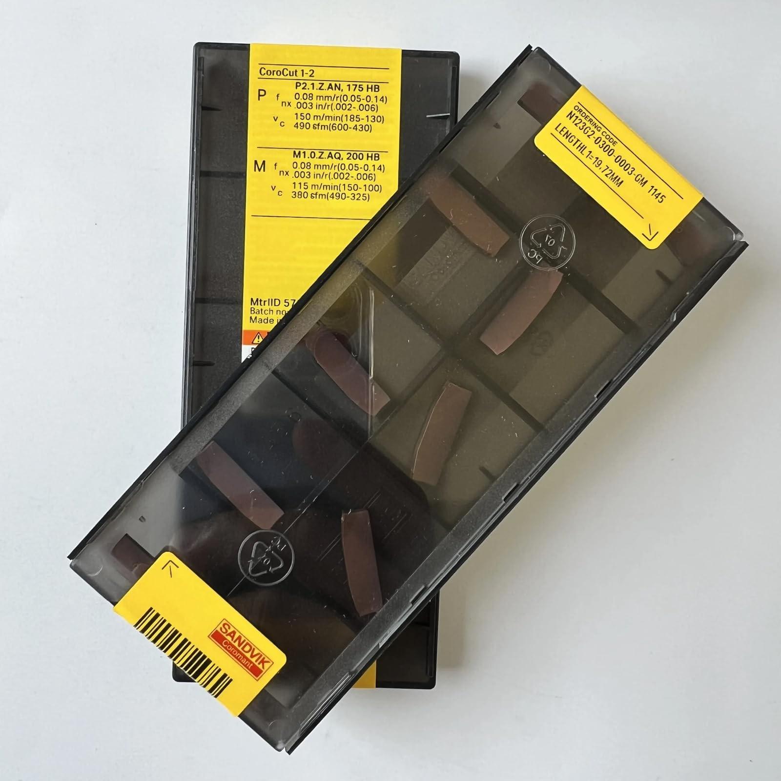 

Original Sandvik / N123G2-0300-0003-GM 1145 /CNC lathe carbide blade tool 10 Pcs