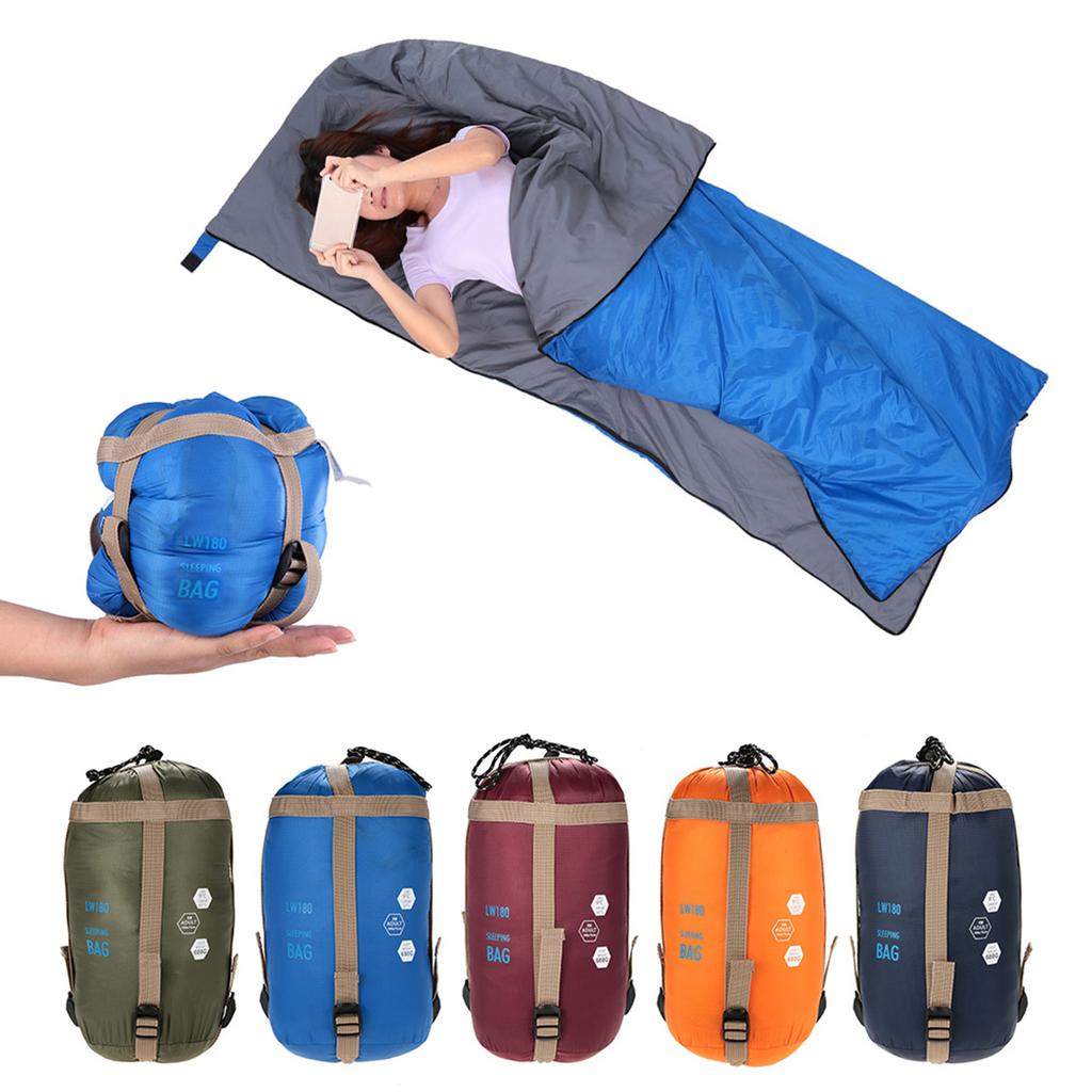 Lixada190 * 75cm Outdoor Envelope Sleeping Bag Camping Travel Hiking Multifunction Ultra Light 680g