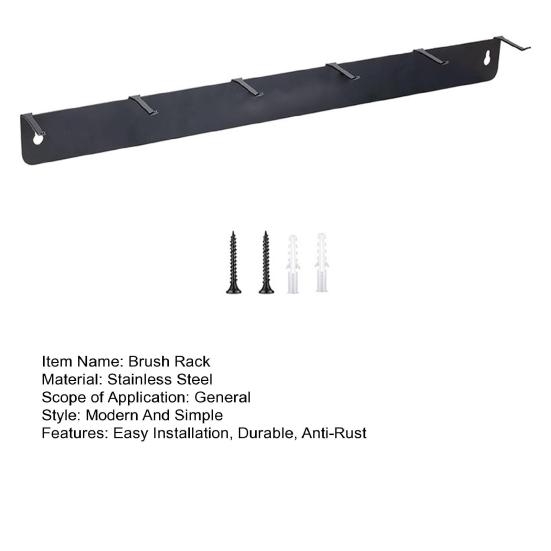 Stainless Steel Detailing Brush Holder Wall-Mounted Storage Rack 6-Hook Organizer for Car Detailing Tools
