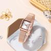 Gedi Minimalist Women's Alloy Watch - Small Square Dial, Retro Roman Numerals, Quartz, Waterproof