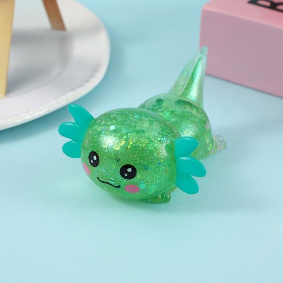 3 Stück Salamander-Kacke Quetschspielzeug Stressabbau Glitzernde Salamander-Kacke Stressball Sensorisches Spielzeug Dekompression Fidget Spielzeug Partygeschenke