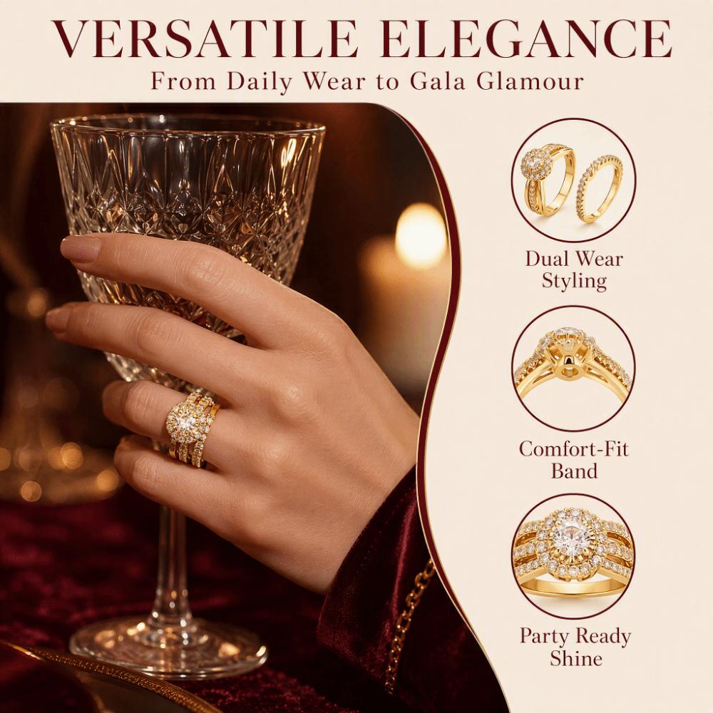 Copper Adjustable Finger Rings Fashion Gemstone Ring Court Style Women Open Ring Advanced Sense