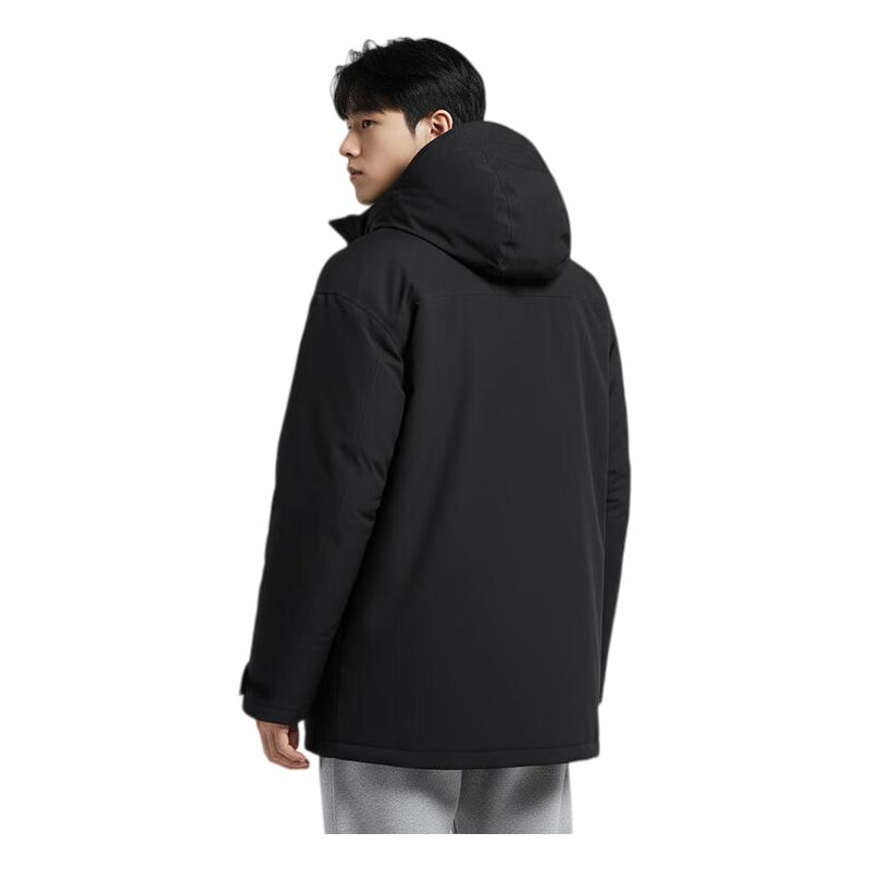 adidas Parka Negra de Invierno Chaqueta de Plumas Commuter de Negocios 600 Fill Power Chaqueta de Plumas Casual con Capucha para Hombre