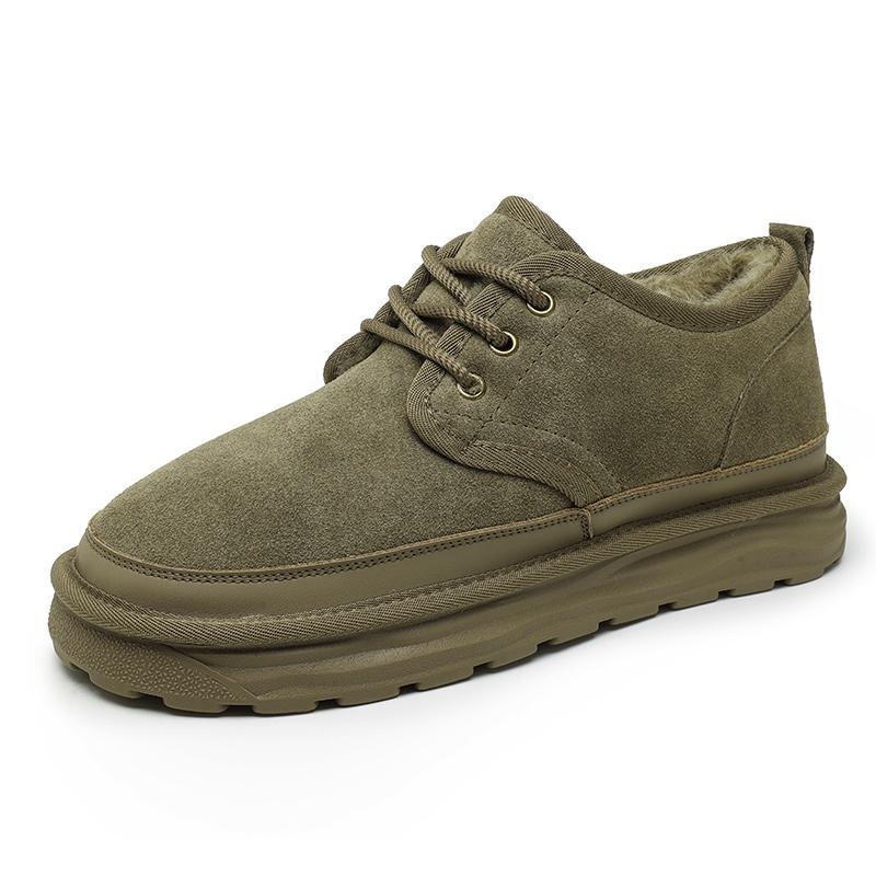 

Модные мужские повседневные зимние ботинки Классический ретро-стиль дизайна для прогулок на улице Повседневная офисная молодежная теплая обувь для взрослых Черные коричневые туфли 44 зелёный