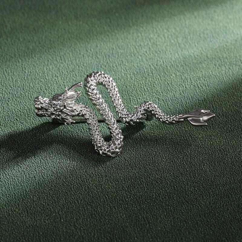 Chinese Zodiacs Shape Brooch Chinese Dragons Lapel Pins for Women Animal Themed Breastpins Stylish Accessory for Women