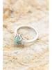 Turquoise Diamond Ring Set: Unique Three-Piece Jewelry Collection.