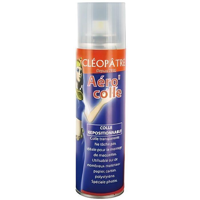 Colle repositionnable - Cléopatre - ACR250 - Aérosol 250ml - Transparent - Idéale pour maquettes