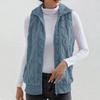 2024 Autumn/Winter New Thickened Jacquard Double-Sided Velvet Sleeveless Vest for Women