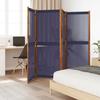 4 Piece Folding Screen In Dark Blue 280 X 180 Cm