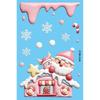 9Pcs PVC Christmas Window Stickers Removable Holiday Window Decals  Bathroom Glass Decor