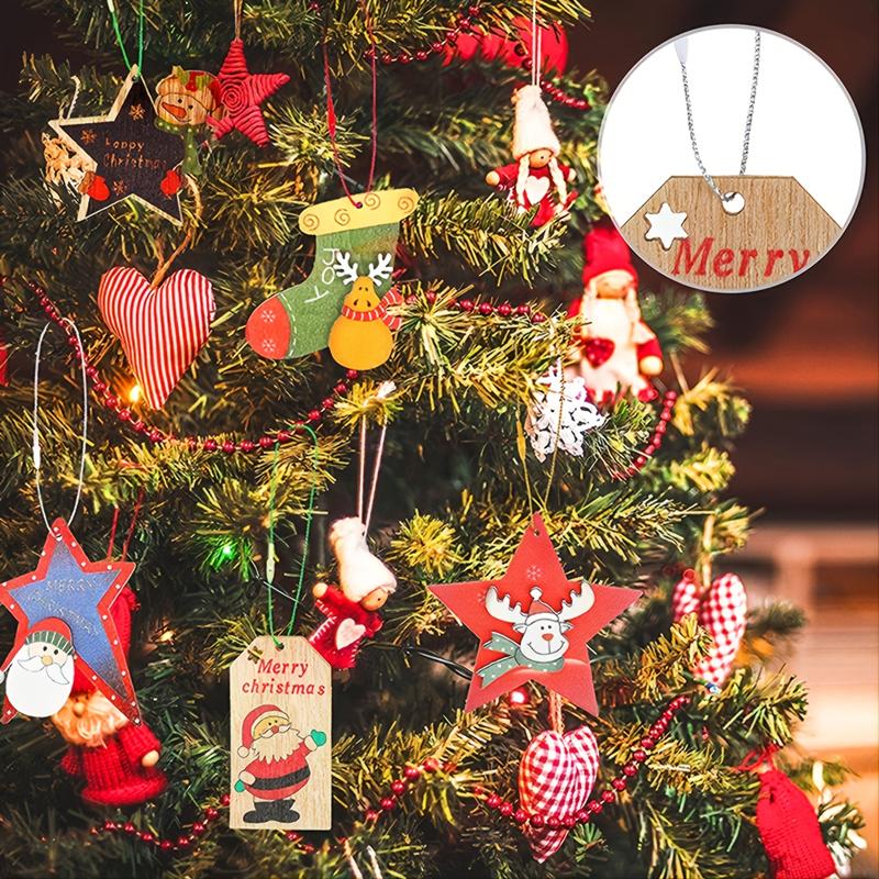 Newest 400-100PCS Christmas Ball Strings Christmas Pendant Holder 20cm Colorful Christmas Ropes Christmas Festival Decorations