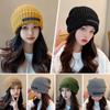 Big Head Circumference Showing Face Small Hat Women's Autumn and Winter Loose Black Woolen Hat Cold Hat Trendy Ins Versatile Warm Knitted Hat