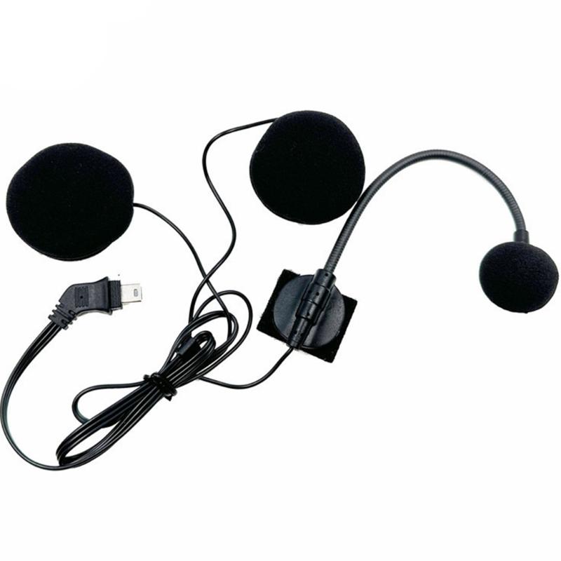 Half Face Helmet Motorcycle Earphone Headphone Motorcycle Helmet Intercom Headset with Microphone Noise Cancellation