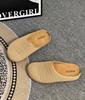 Fashion hollow breathable woven bag head thick-soled slippers 2025 summer new simple flat bottom with sandals