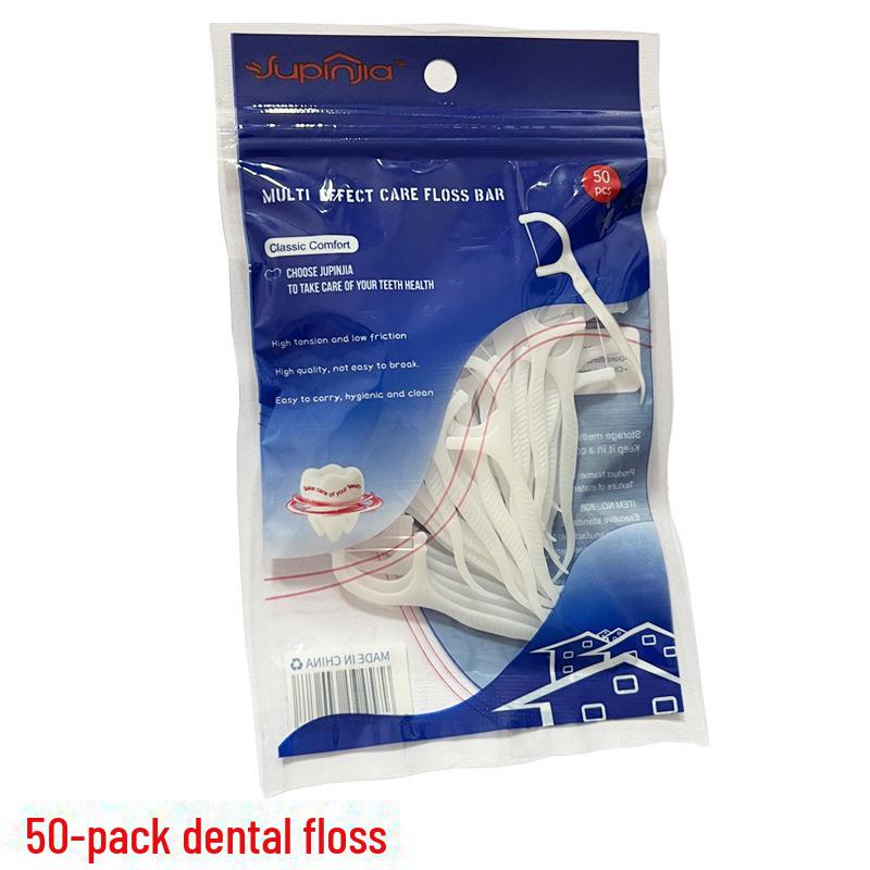 50-Piece High-Tensile Ultra-Fine Dental Floss Sticks with Logo for Oral Care
