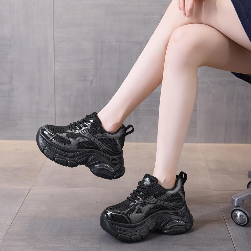 Platform Dad Shoes Women's Autumn and Winter 2025 New Fashion Air Cushion Versatile Casual Sports Shoes Inner Height Increase Women's Shoes
