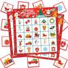 Holiday Bingo Game 24pcs Christmas Themed Cards for Kids and Adults Card with Stickers for Holiday Entertainment