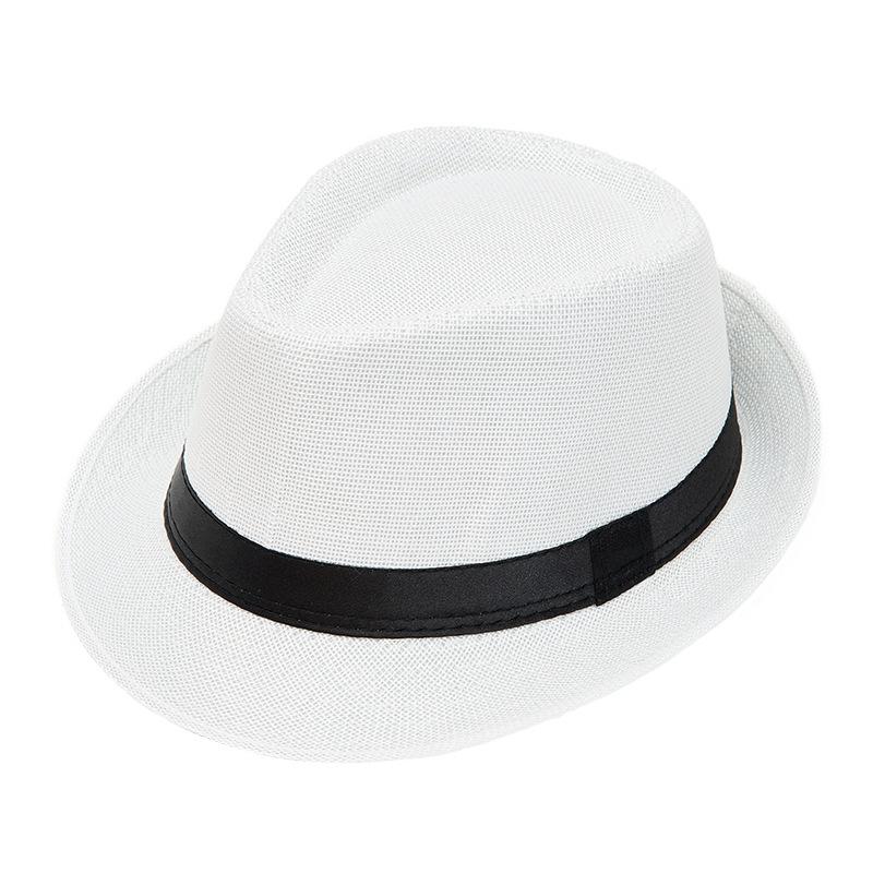 Chapeau Haut de Forme d'Extérieur pour Hommes, Pare-Soleil et Protection Solaire, Tendance Mode d'Été pour Femmes, Chapeaux de Paille Polyvalents, Chapeaux Jazz