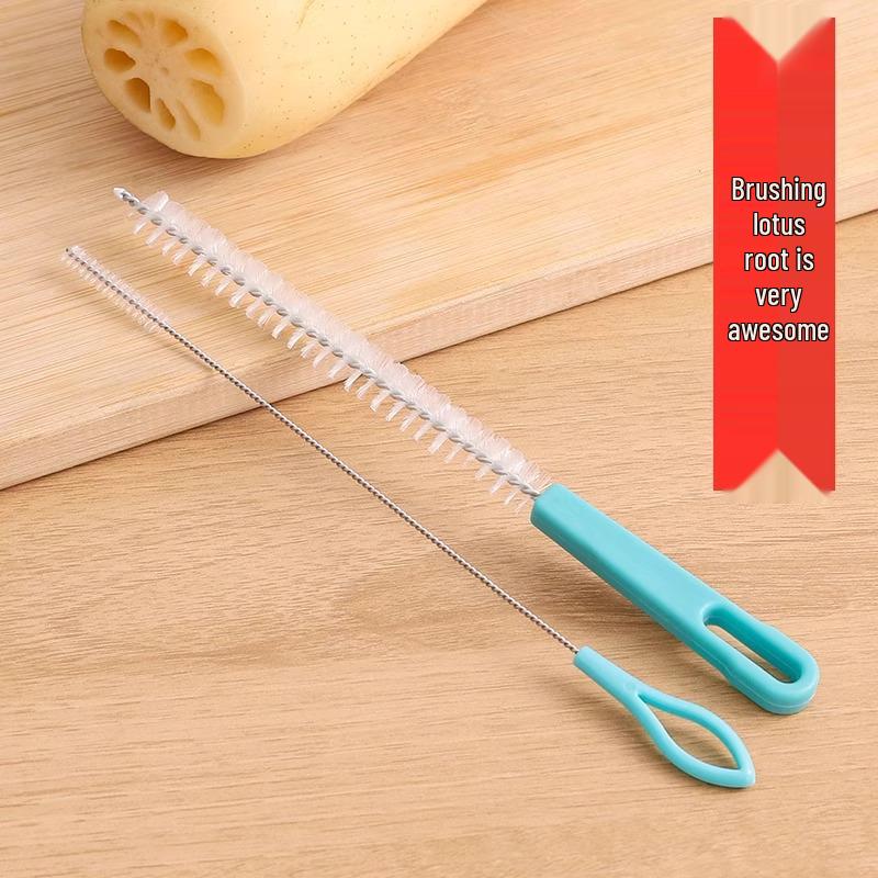 Lotus Root Hole Cleaning Brush Set: Clean Milk Bottles, Cups, Straws, and Icing Tips with Stainless Steel Brushes