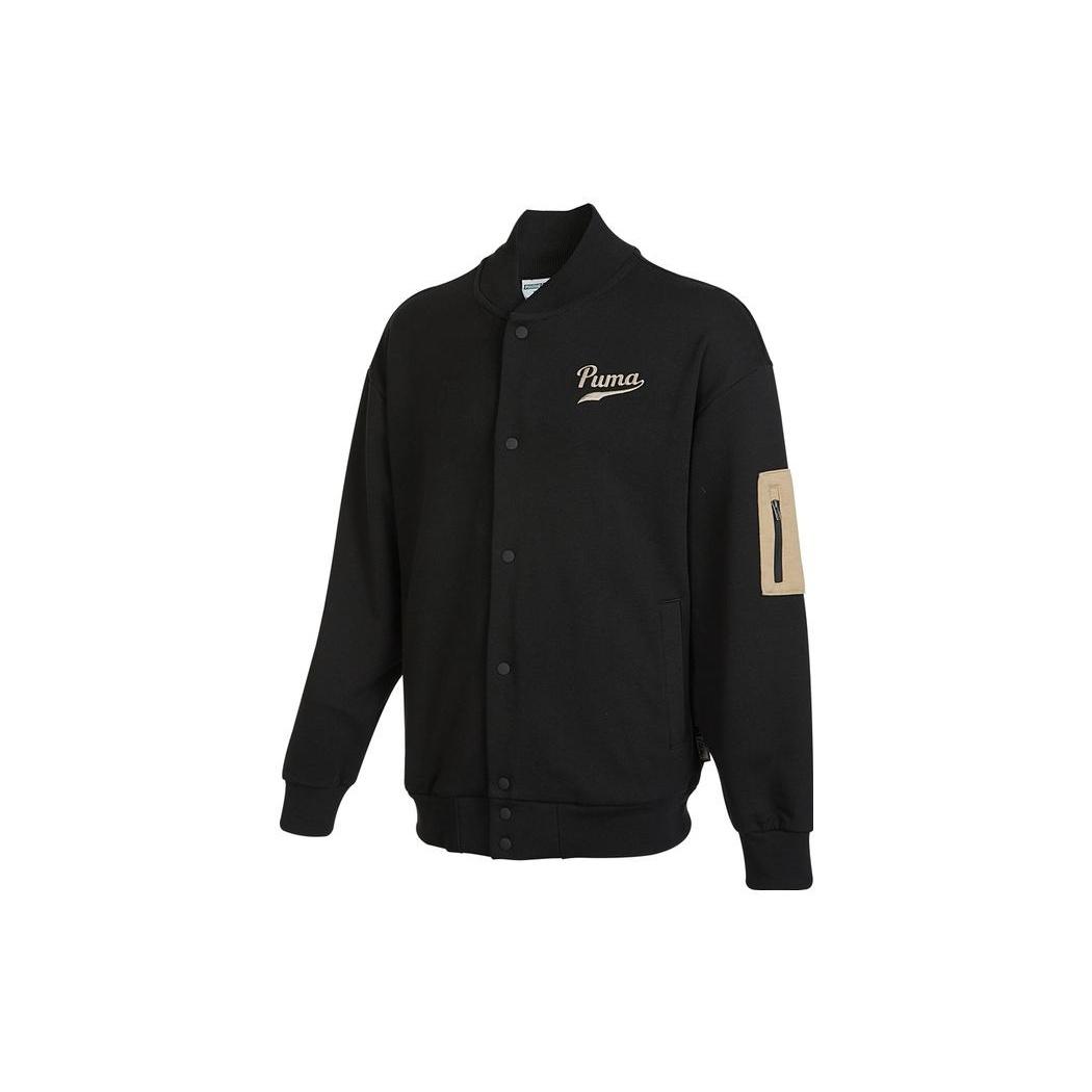 PUMA Logo Baseball Jacket Black Men s 536788-01 XL