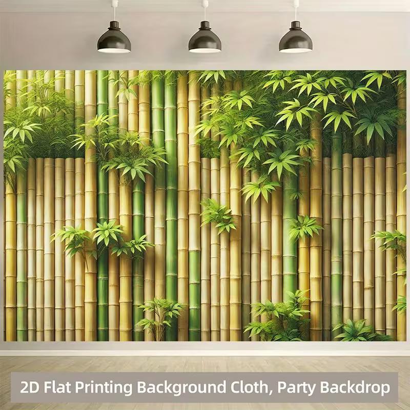 

2D Natural Bamboo Wall Backdrop, Asian Style Party Photography Background 47.2x31.5inch/120*80cm