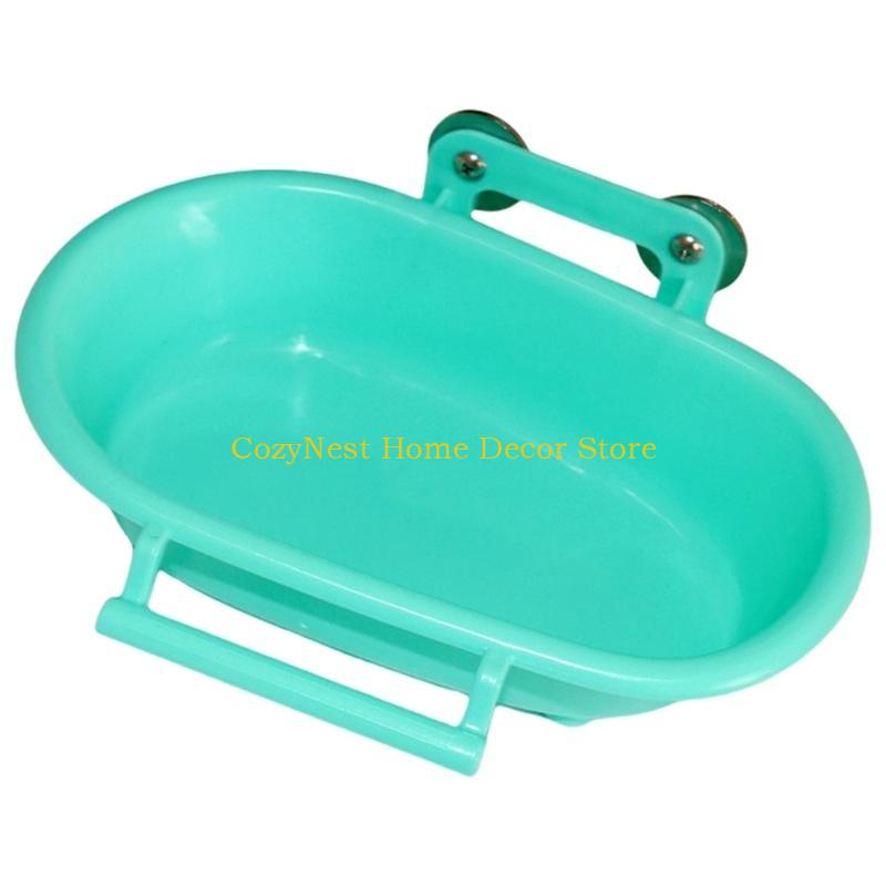 92MF Parrot Bathtub Birdcage Bathing Tub Budgies External Bathroom Cage Accessories Shower Tray Water Feeder