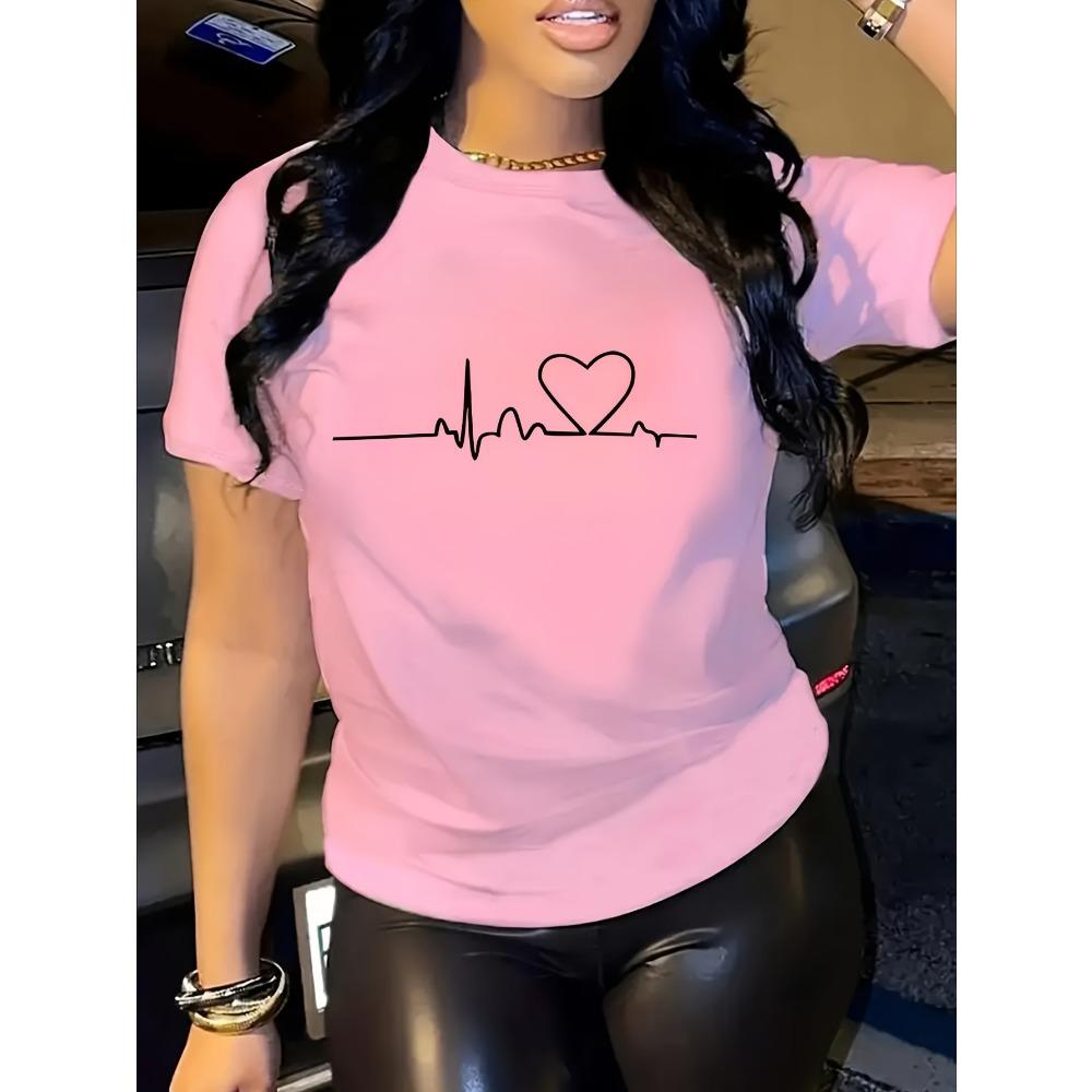 Round neck casual top for summer and spring women's clothing