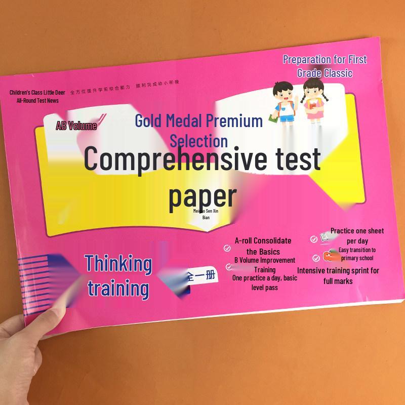 All-in-One Preschool to Primary Transition Test: Papers A & B - Thinking, Pinyin, Character Recognition, Language for Large Class Preschool