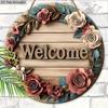 Rustic Wooden Welcome Sign - Charming Decorative Hanging Plaque - Ideal Home Hanging Ornament - Ideal Gift for Friend & Family