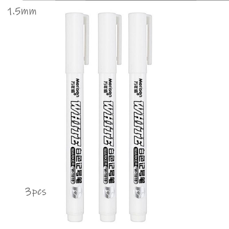 White Marker Pen Alcohol Paint Oily Waterproof Tire Painting Graffiti Pens Permanent Gel Pen for Fabric Wood Leather Marker