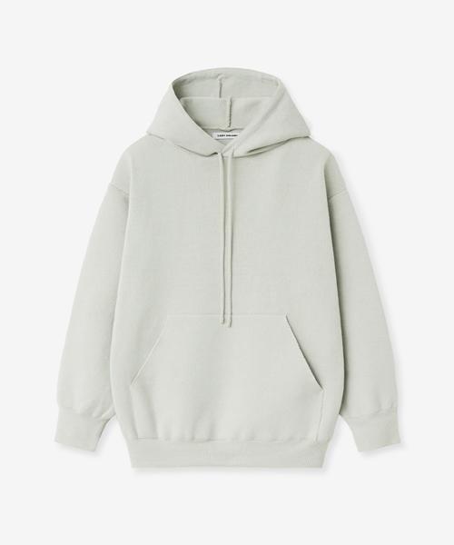 LADY VOLUME Crew Neck Knit Hoodie_Light Green