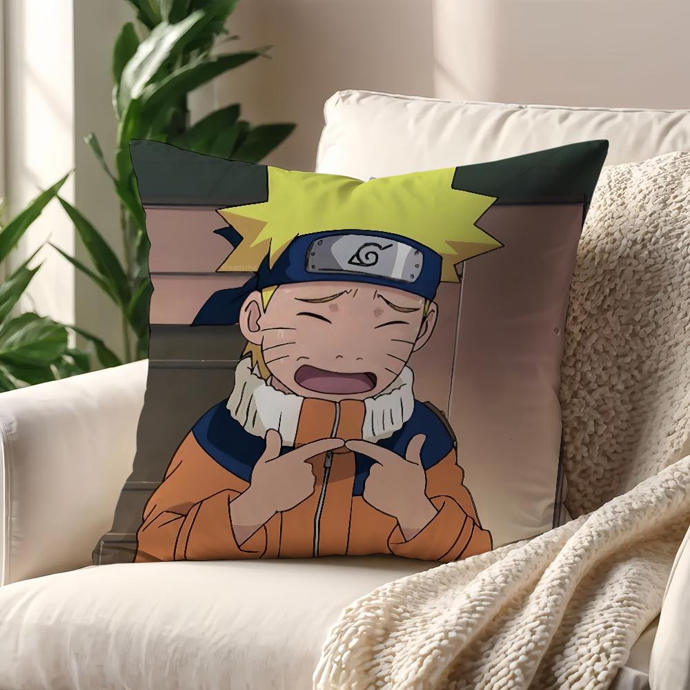 Anime NNarutoO Funny Meme Cushion Cover For Pillow Printing Sofa Decoration Home Car Room Coffee Shop Office Nordic Simplicity