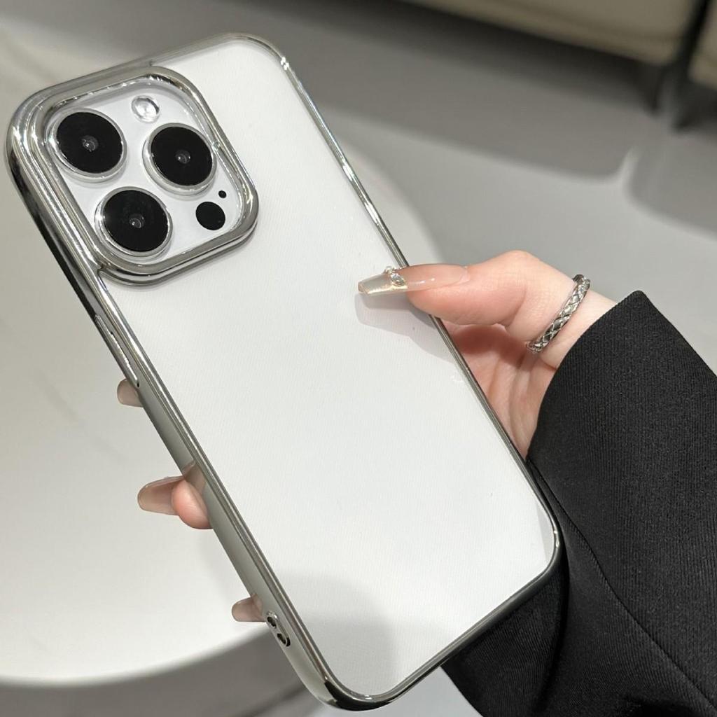 Electroplated Frame for Apple iPhone 17 Pro Max/16 Pro - Drop-Proof Case, Fits iPhone 14/13/12.