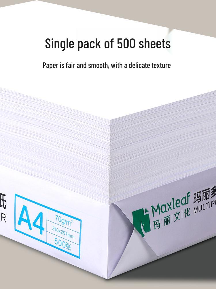 Mary A4 70g Printing & Photocopying Paper, 100 Sheets - White Draft Paper for Students & Office Use