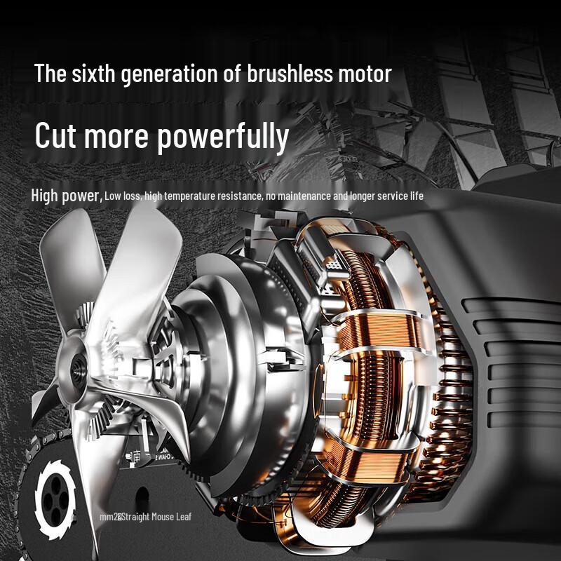 Nanwei High Power 12-inch Cordless Brushless Electric Chainsaw CN plug (adapter included)