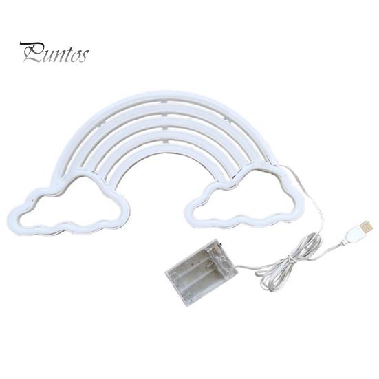 Rainbow Neon Sign LED Light USB/Battery Operated Non-Glaring Cloud Rainbow LED Neon Light Wall Art Decoration