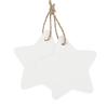 100 szt. Etykieta w kształcie gwiazdy z papieru kraft z jutowym sznurkiem Pusta etykieta Prezent do pieczenia na Boże Narodzenie, ślub, urodziny