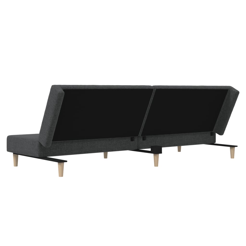 Vidaxl 2-Seater Sofa Bed, Dark Grey, Upholstered In Fabric